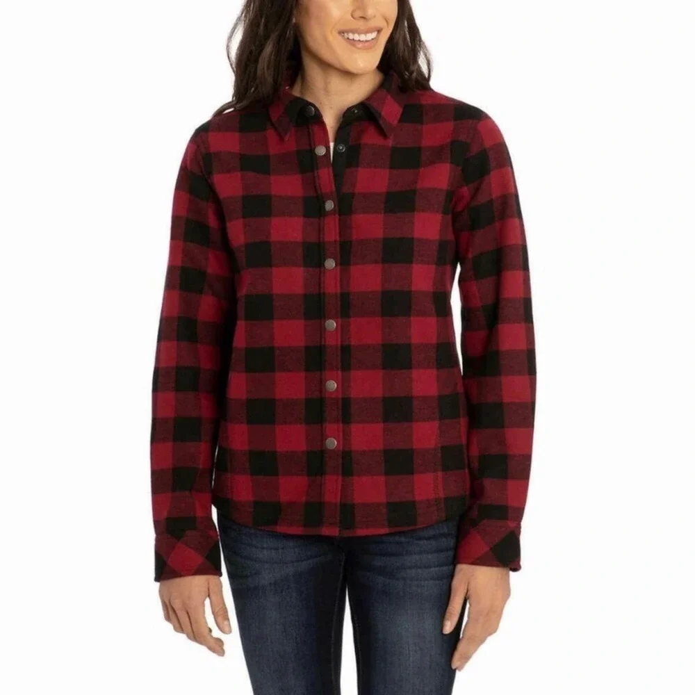 Elodie NWT Buffalo Plaid Sherpa Jacket Women S